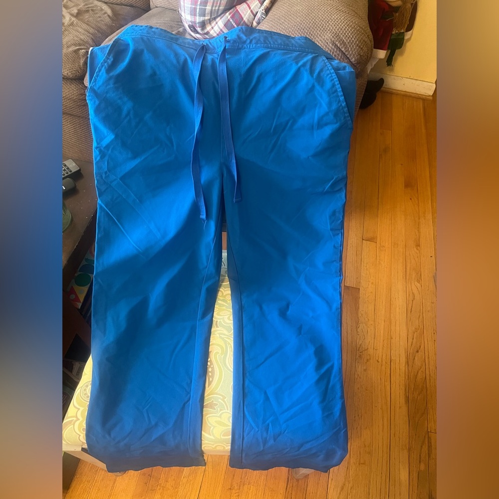 New WOT blue scrub pants